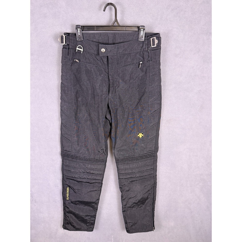 VTG Descente Men's Ski Snow Pants 36 L Black Style D4-8562 Outdoor Made in Japan